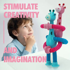 Light up Giraffe Pop Tubes - Flexible Tubes with LED Lights and Suction Cups(Coming in June-Pre-Order Now!) - Lion Wholesale