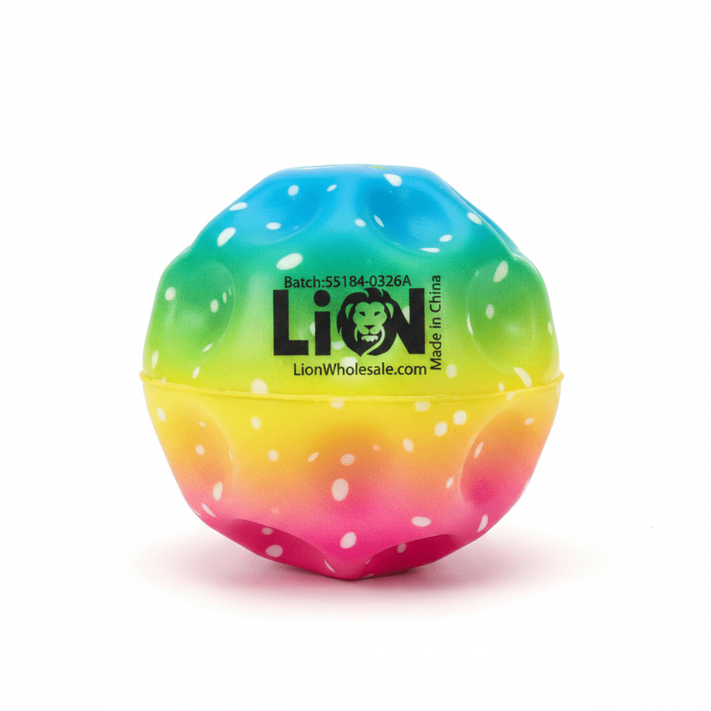 Lunar Ball | Foam Stress & Bouncy Ball | Bulk Shoebox Gift | All Ages - Lion Wholesale