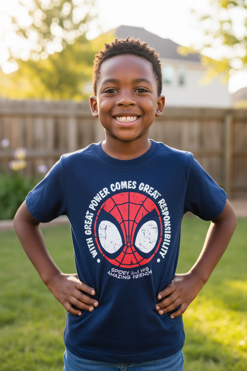 Marvel Spidey Tee Lifestyle - Black Child