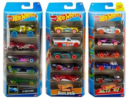 Mattel Hot Wheel 5 Pack selected from 3 Themes: HW City, X-Raycers & Track Pack(sold as 1-5 pack) - Hot Wheels-Lion Wholesale
