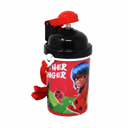 Miraculous Ladybug Kids Water Bottle – 12 oz BPA Free Leak - Resistant Flip - Top Bottle - sold individually - Lion Wholesale
