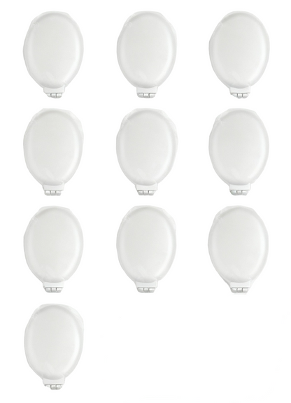 10 Pack of Silver compacts mirror w/ Brush on a white background