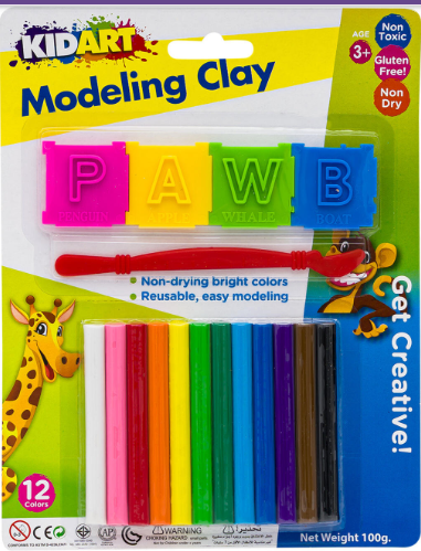 model clay 12 pc set in package