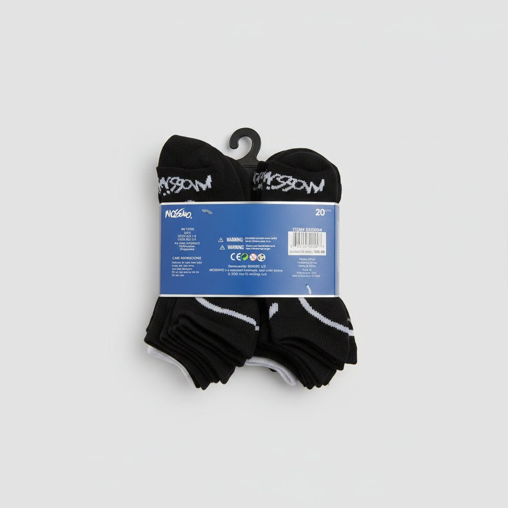 Mossimo Kids Quarter Socks, 20-Pair Pack, Sizes 6–8 | Shoebox Bulk - Lion Wholesale