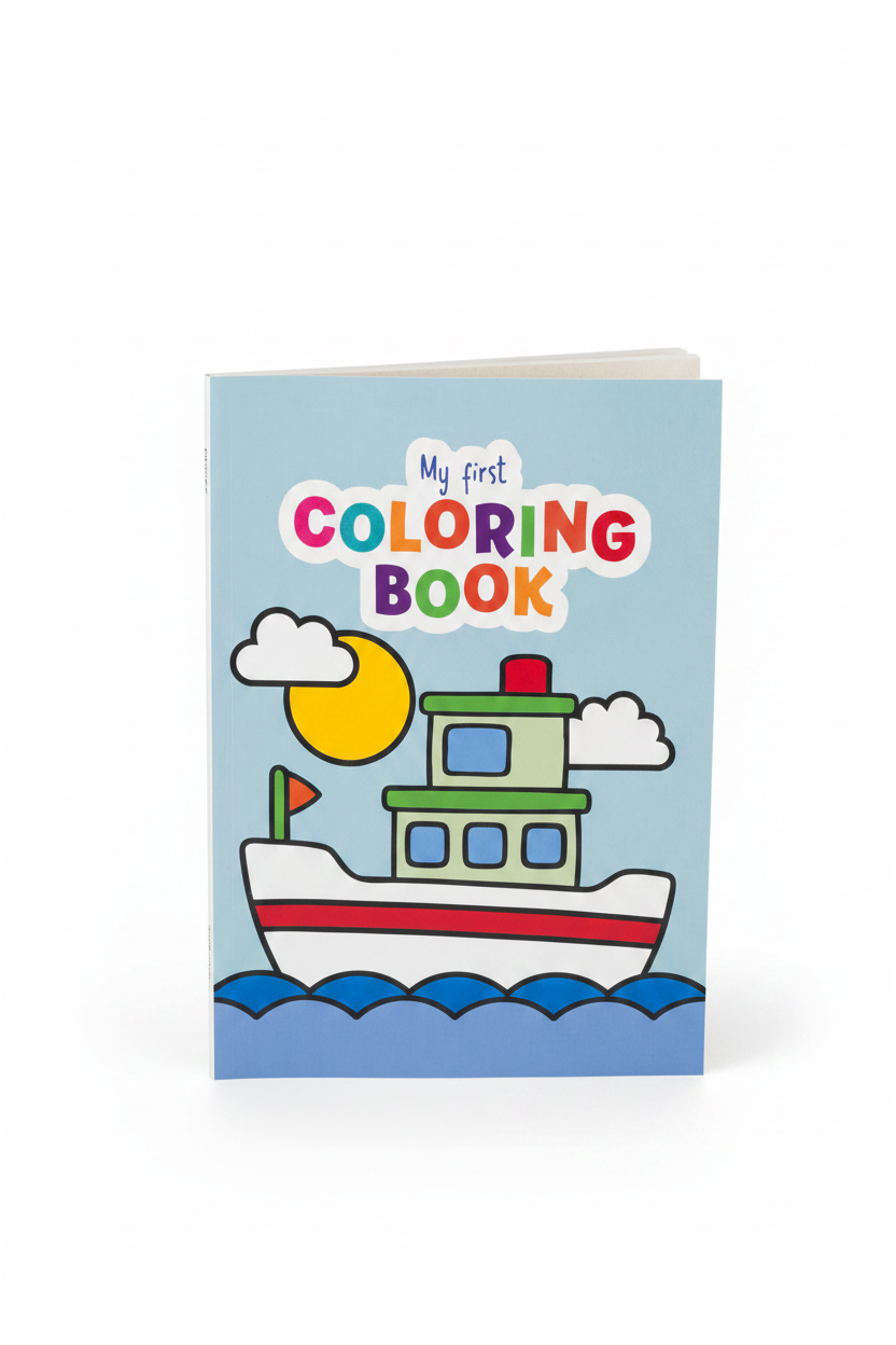 My First Coloring Book - Boat Cover 