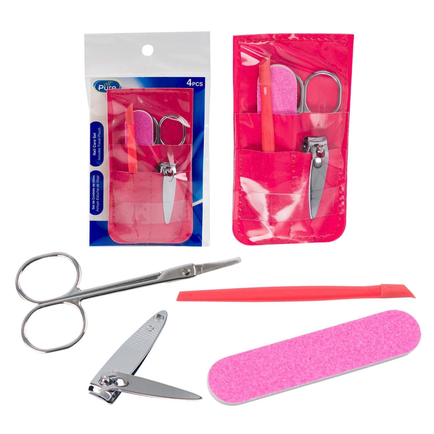 Nail Care Set - All Pure 4pc maintain healthy, beautiful nails - Lion Wholesale
