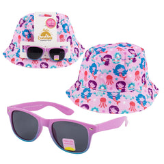  Hello Sunshine Mermaid Hat with Sunglasses 100% UV Protection - Girls 2 - 4 Boxes - Lion Wholesale