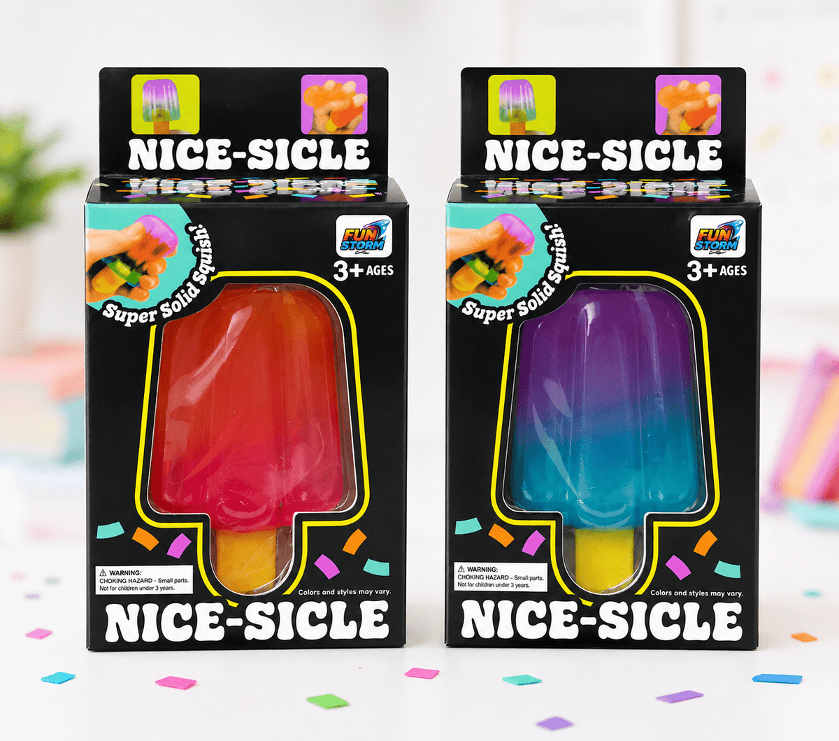 Nice-Sicle Taba Squish Popsicle | Stress Relief Fidget Squishy Toy - Lion Wholesale