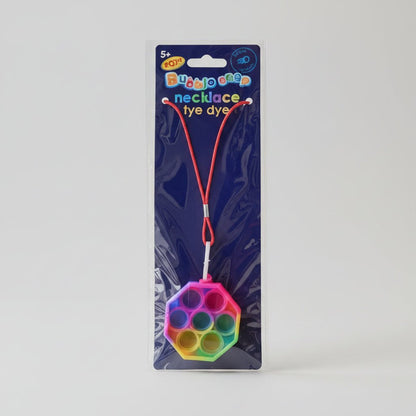 Octagon Pop Fidget Necklace – Wearable Bubble Fidget Pendant | Tie - Dye or Multicolor - Lion Wholesale