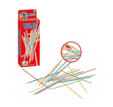 Pick - Up Sticks Game, 30 - Piece Set with Multilingual Instructions - Lion Wholesale