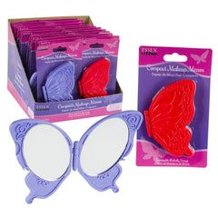 Plastic Butterfly Mirror – Compact Hand Mirror in Assorted Colors - Lion Wholesale