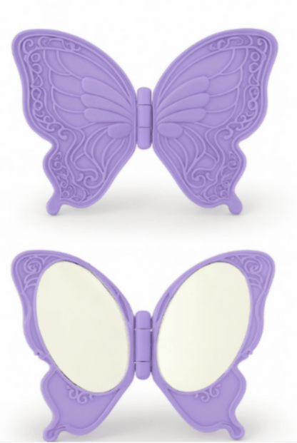 Plastic Butterfly Mirror – Compact Hand Mirror in Assorted Colors and Bulk Options - Lion Wholesale