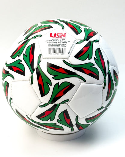 Premium PVC Size 4 Soccer Ball – with Pump & Needles (Rolled and Rubber banded: OCC Shoebox Ready) - Lion Wholesale