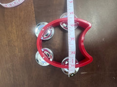 Plastic Half Moon Tambourine with 4 Bells – Handheld Rhythm Toy (Assorted Colors)