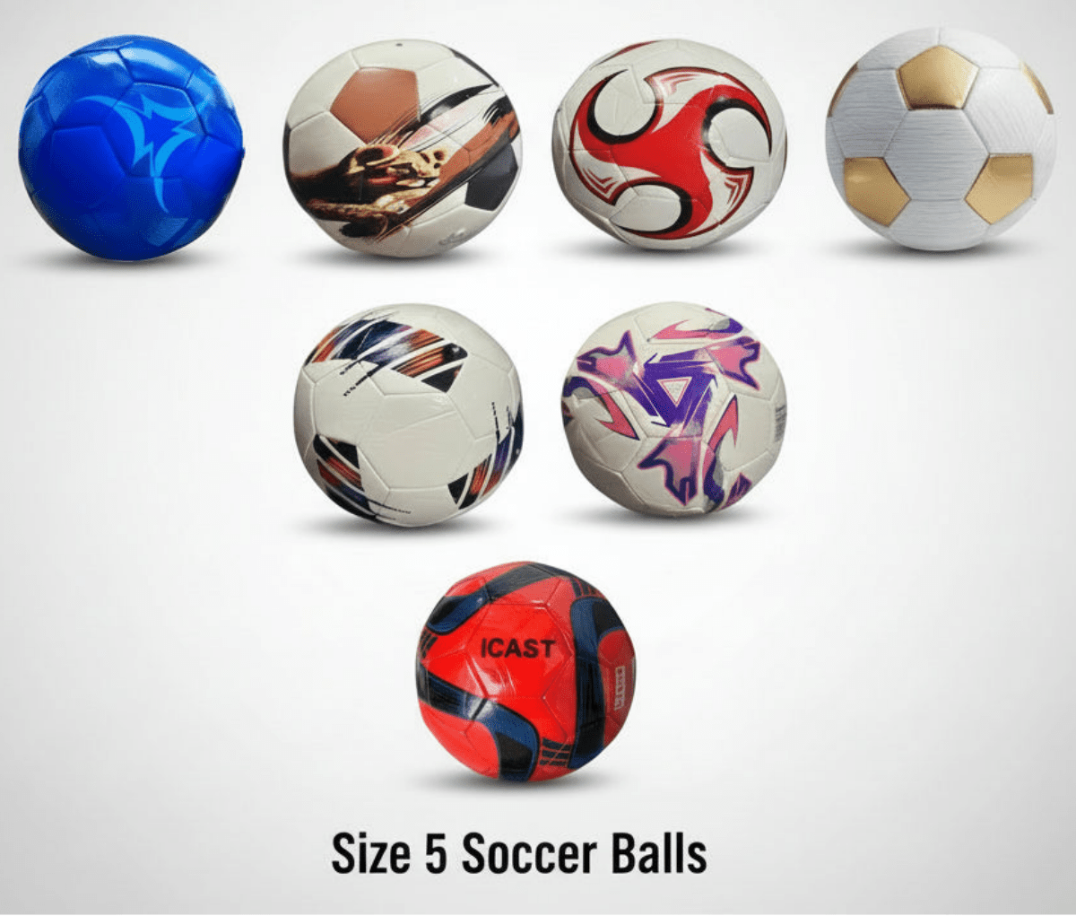 Premium Size 5 PUL Soccer Ball |Includes Pump & 2 Needles - Pre - Rolled For Shoeboxes (Sold individually) - Lion Wholesale