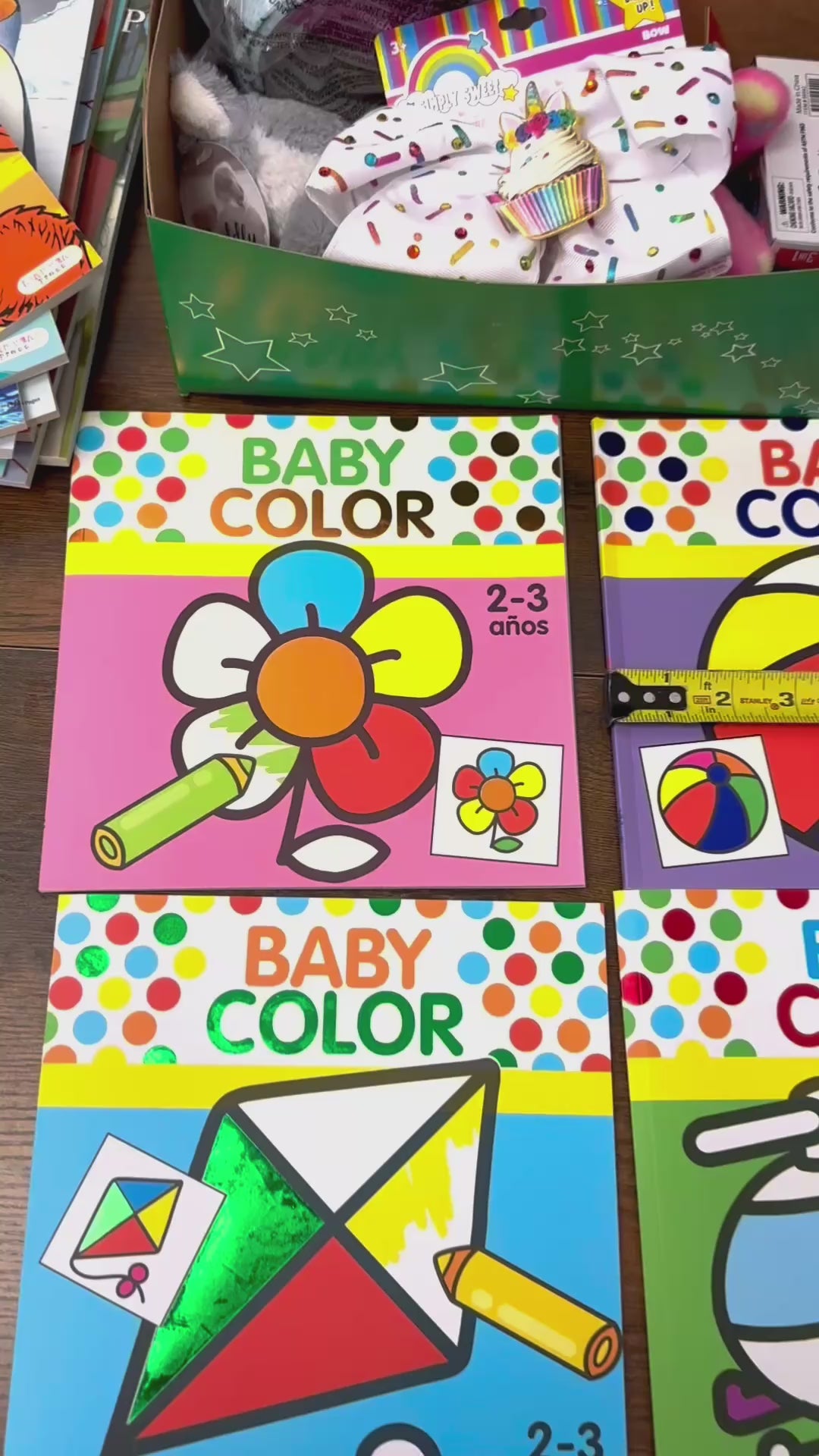 baby color books measured