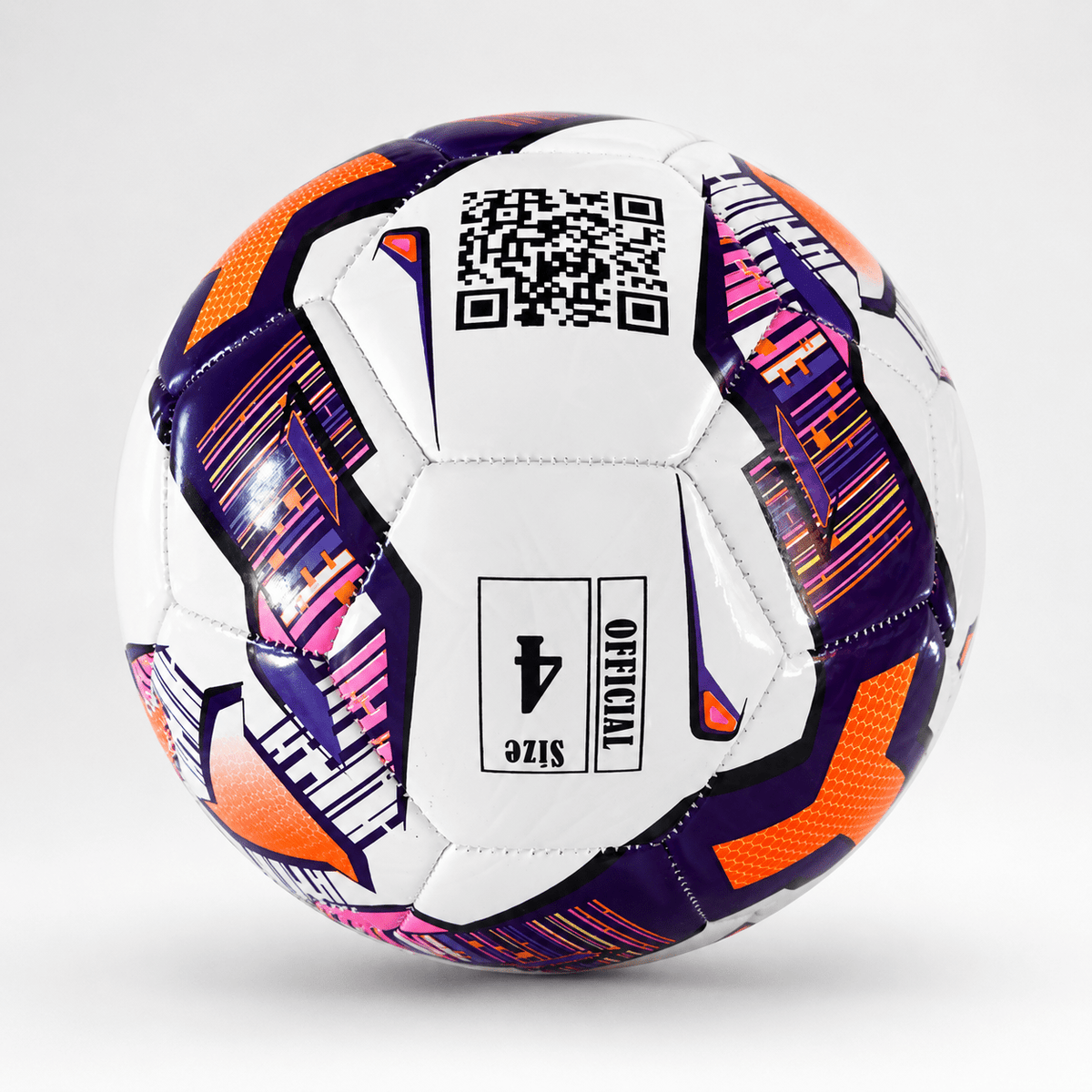 Purple Blaze Size 4 Unisex Soccer Balls with Pump & Needles | QR Link to Resources. - Lion Wholesale