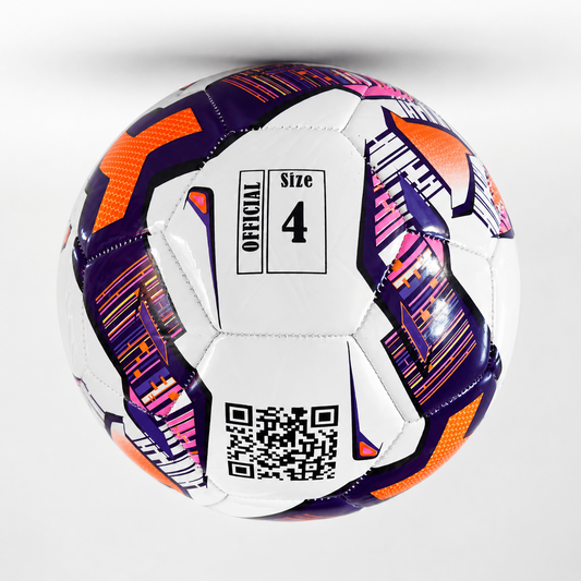 Purple Blaze Size 4 Unisex Soccer Balls with Pump & Needles | QR Link to Resources. - Lion Wholesale