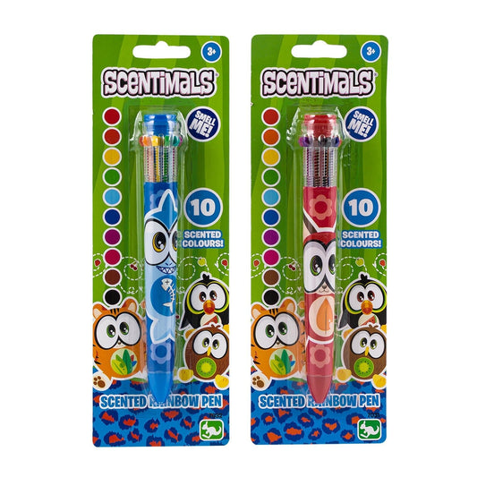 Scentimals Scented Rainbow Pen – 10 - in - 1 Colorful Gel Ink - Lion Wholesale