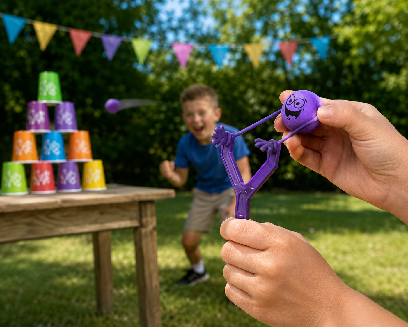 Silly Sling Slingshot  kids playing with slingshot 