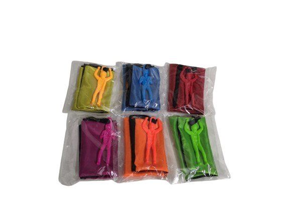 Sky Jumper Parachute Guys: 4 - Inch Hand Throw Parachute Toys for Kids(sold individually ) - Lion Wholesale