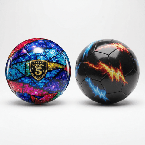Soccer Ball Specialty Print Premium Size 5 PU |Includes Pump & 2 Needles -Pre-Rolled For Shoeboxes (Sold individually) - Lion Wholesale