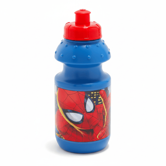 Spider-Man Pull Top Bike Bottle | 11 oz Reusable Kids Water Bottle - Lion Wholesale