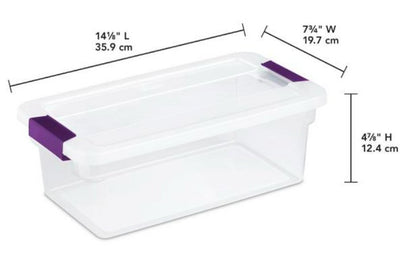 Sterilite - 1751 - 6 Qt. ClearView™ Latch Box Sweet Plumb | A Gift to Hold Gifts! - Lion Wholesale