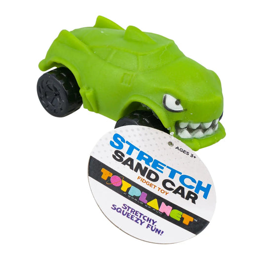 Stretch Sand Car – Stretchy Squeezy Toy - Random Asst. Sold Individually - Lion Wholesale