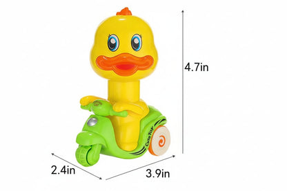 Toy Car Press - type Yellow Duck Motorcycle (sold individually) - Lion Wholesale