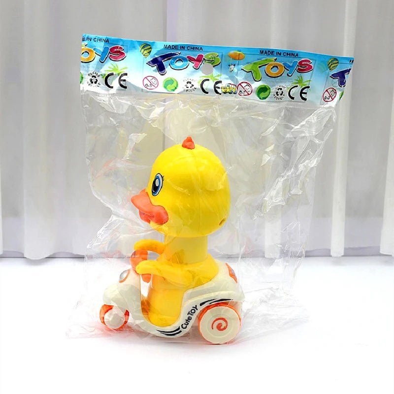 Toy Car Press - type Yellow Duck Motorcycle (sold individually) - Lion Wholesale