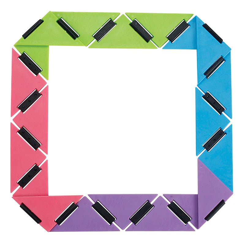 U - Fidget Hinged Triangle Puzzle – Pocket Fidget Toy (Assorted Colors) - Lion Wholesale