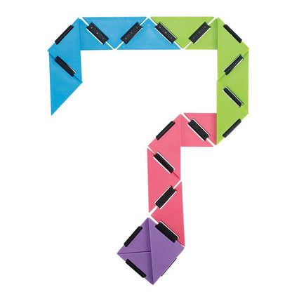 U - Fidget Hinged Triangle Puzzle – Pocket Fidget Toy (Assorted Colors) - Lion Wholesale
