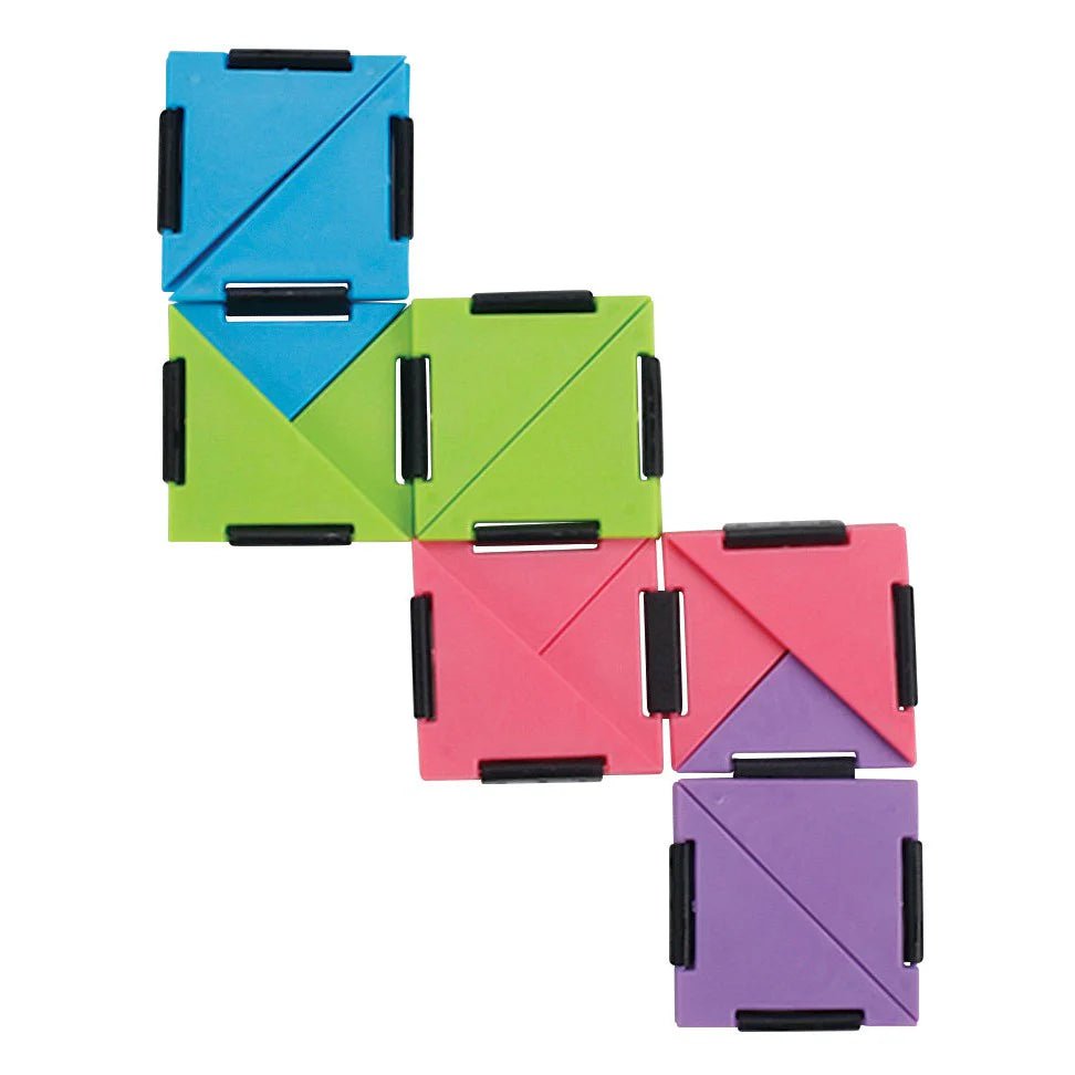 U - Fidget Hinged Triangle Puzzle – Pocket Fidget Toy (Assorted Colors) - Lion Wholesale