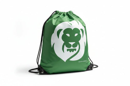 Versatile Drawstring Backpack - Durable 13.39" x 16.54" Polyester Gym Bag(sold individually) - Lion Wholesale