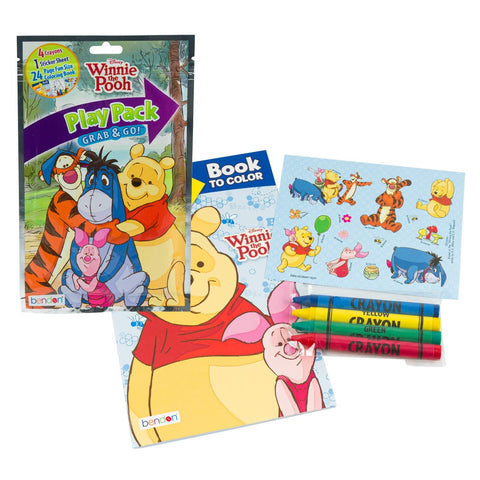 Winnie the Pooh Coloring Play Pack –Stickers, Crayons,& Coloring Book - Lion Wholesale