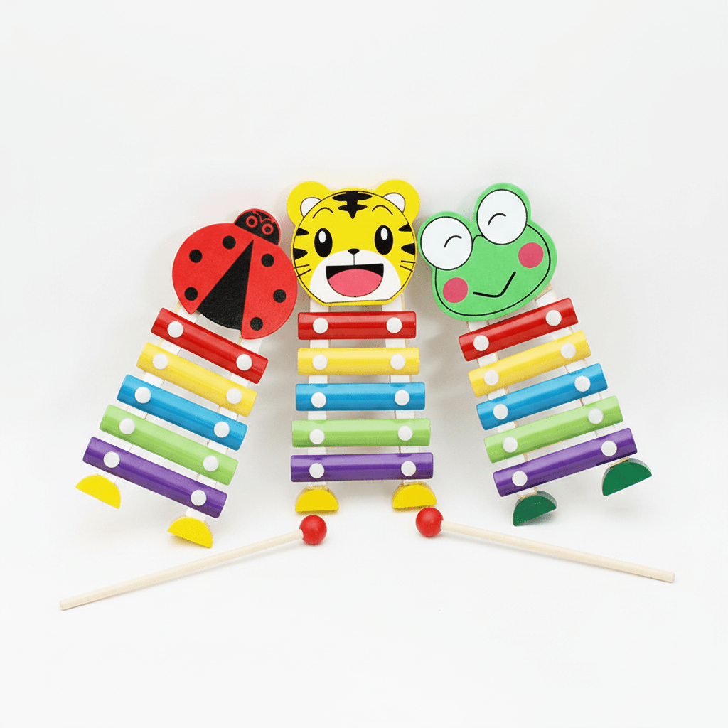 Wooden Animal Xylophone for Kids | Bulk Shoebox Gift Toy Coming in October - Lion Wholesale