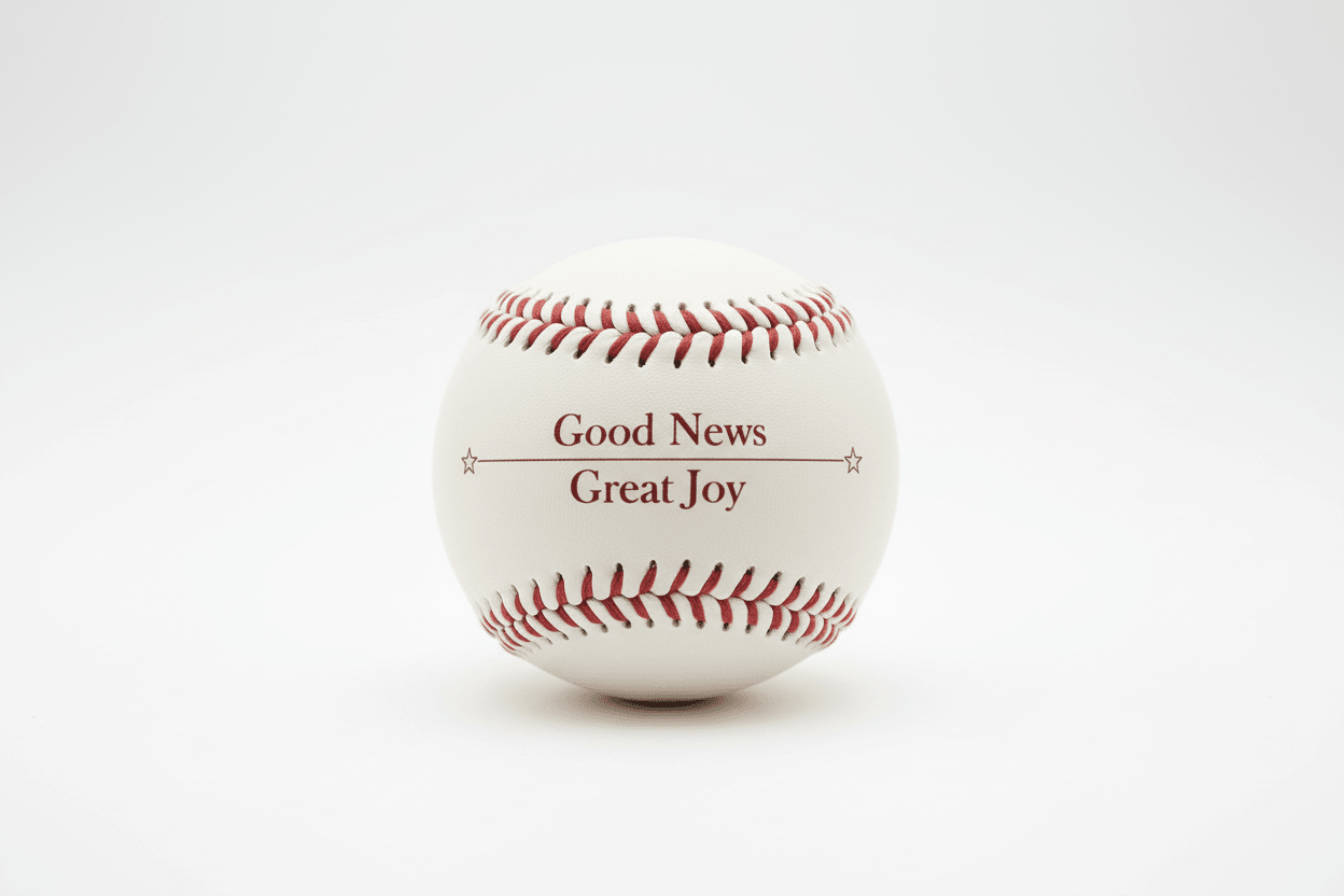 Youth Rubber Baseball – “Good News, Great Joy” - Lion Wholesale