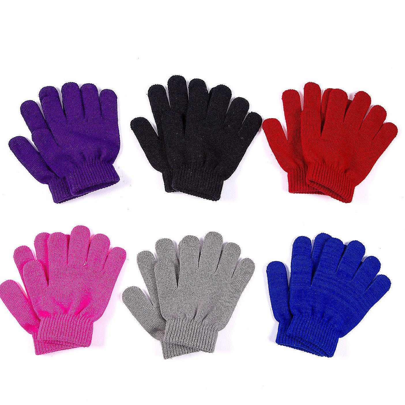 Youth Stretchy Knit Gloves – Asst'd Colors (1 Pair) - Lion Wholesale