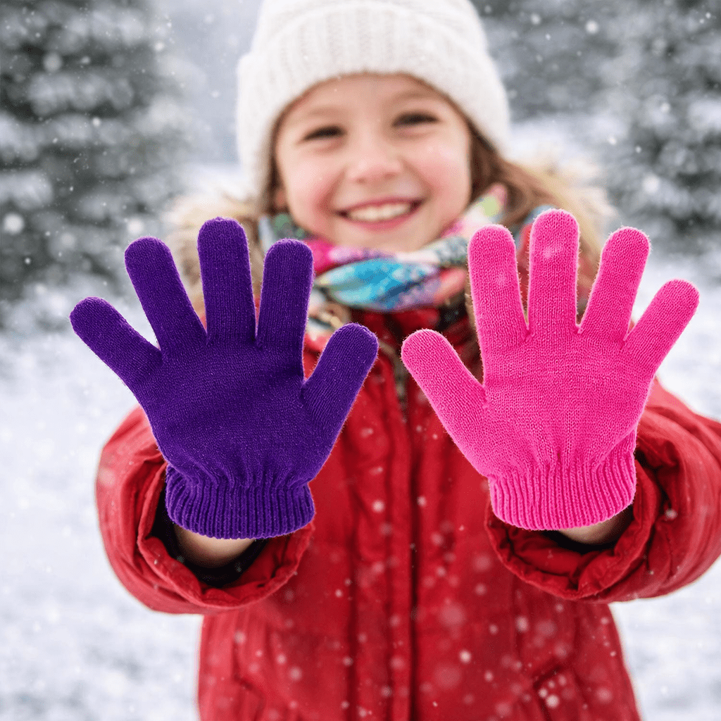 Youth Stretchy Knit Gloves – Asst'd Colors (1 Pair) - Lion Wholesale